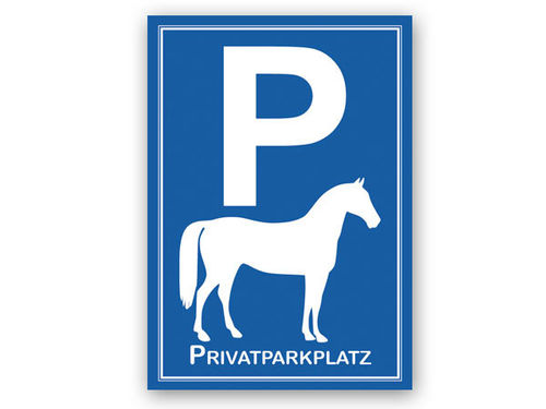 Parkplatzschild Pferd
