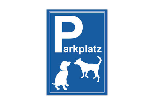 Parkplatzschild Hund