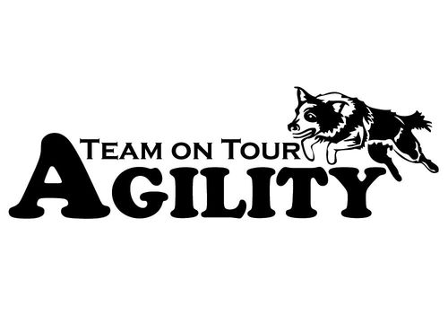 Aufkleber - Agility Team on Tour Border Collie(50x15cm)